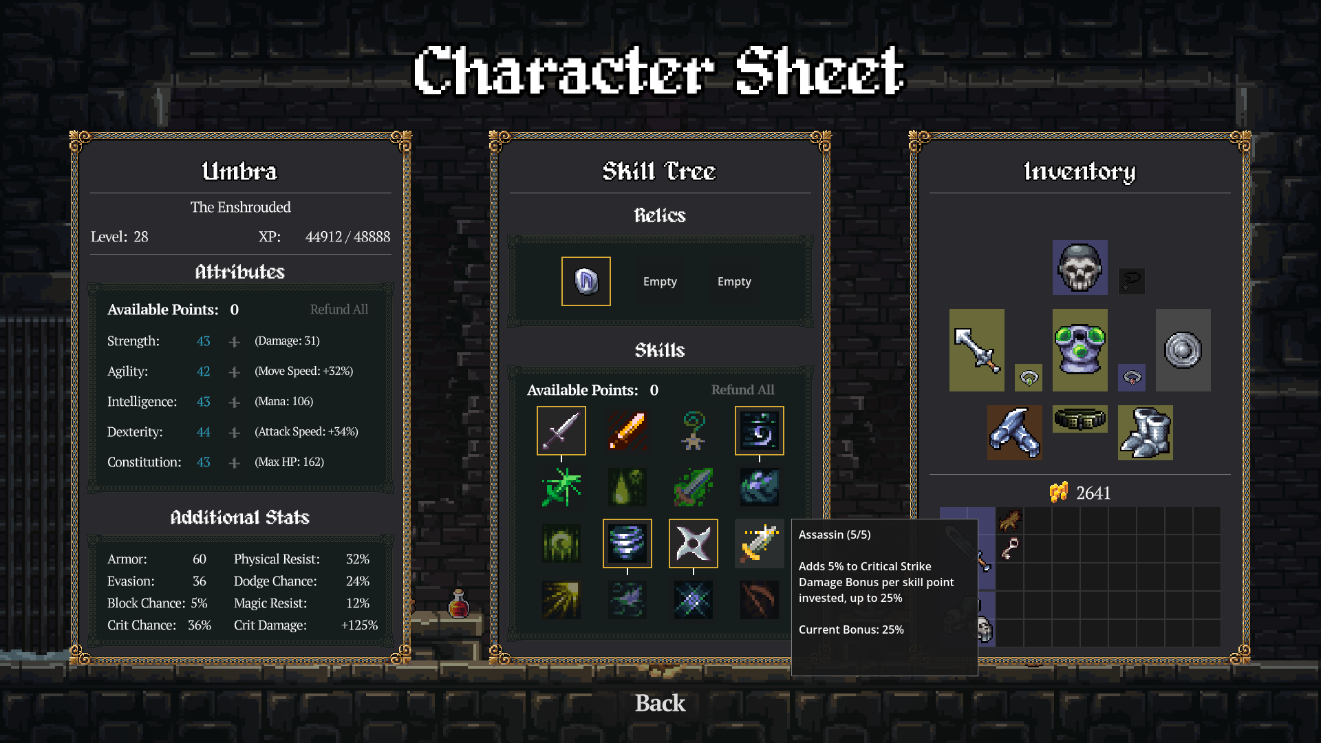 Oath Eternal - Character Sheet